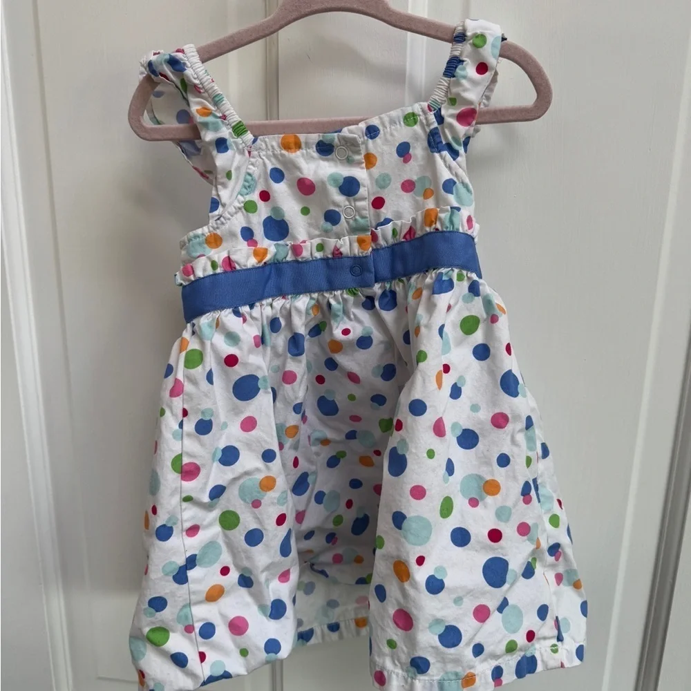 NWOT Gymboree 12-18M Girls Multicolor Polka Dot Short Sleeve Dress